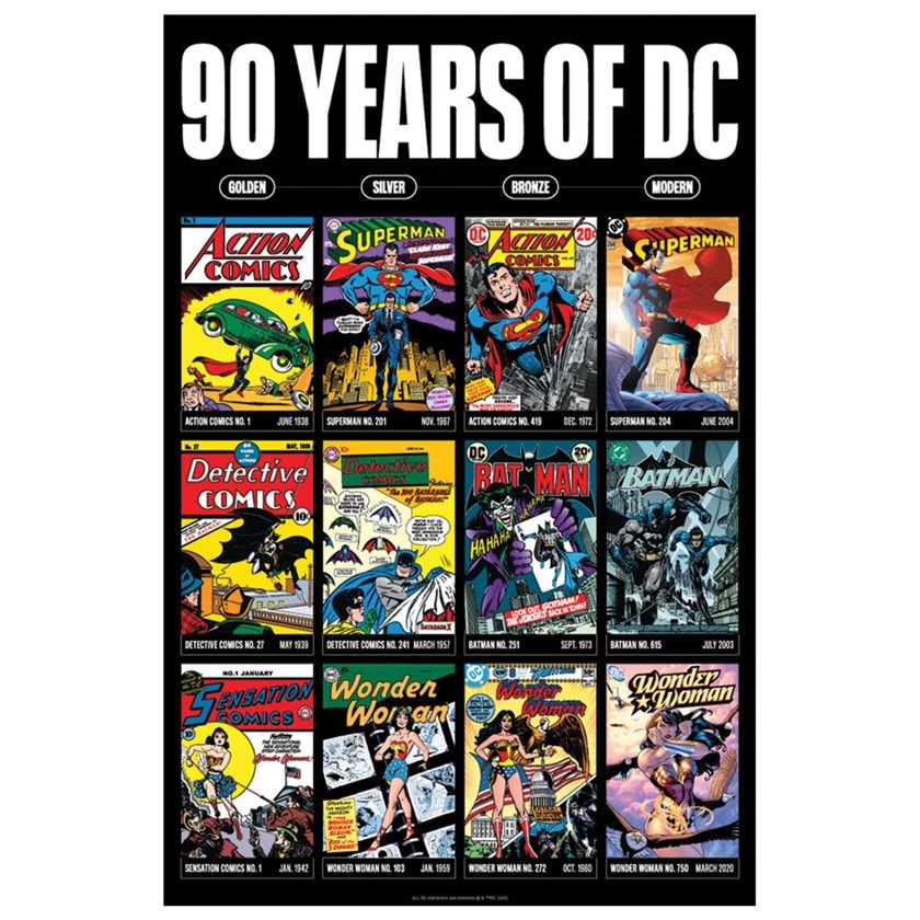 90 Years Of DC Comics Wall Art