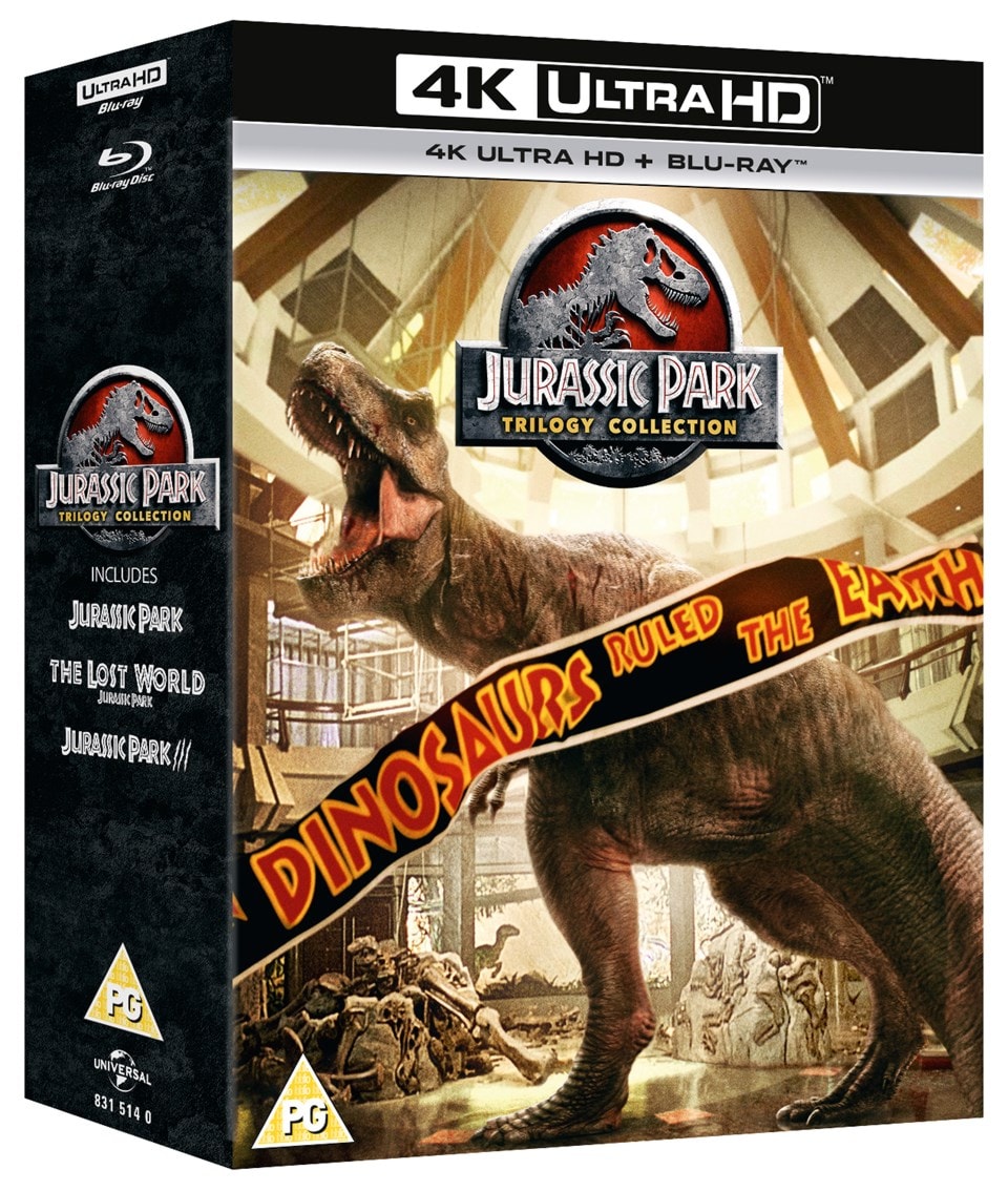 Jurassic Park Trilogy Collection 4k Ultra Hd Blu Ray Free Shipping