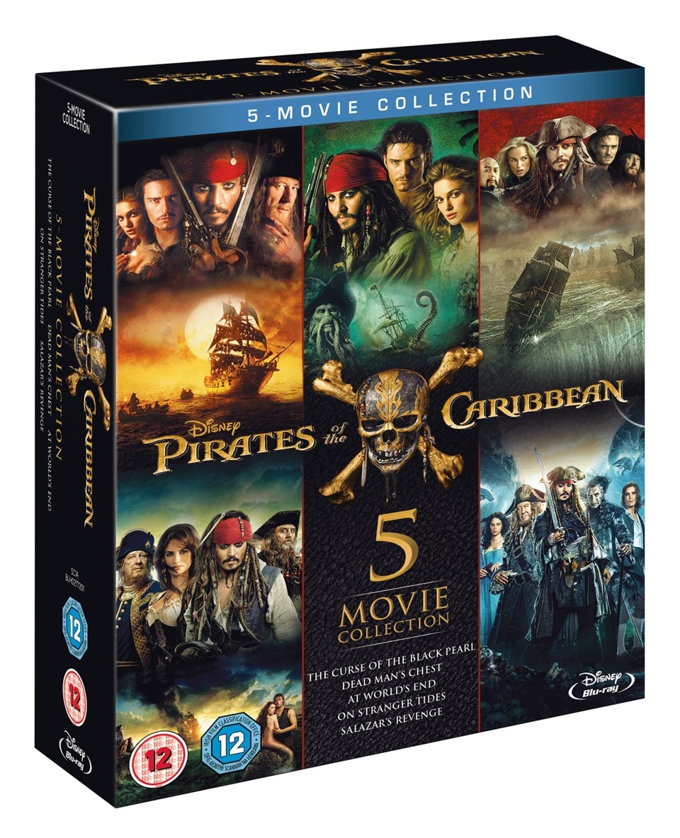 Pirates Of The Caribbean 5 Movie Collection Blu Ray Box Set Free Shipping Over £20 Hmv Store 3035
