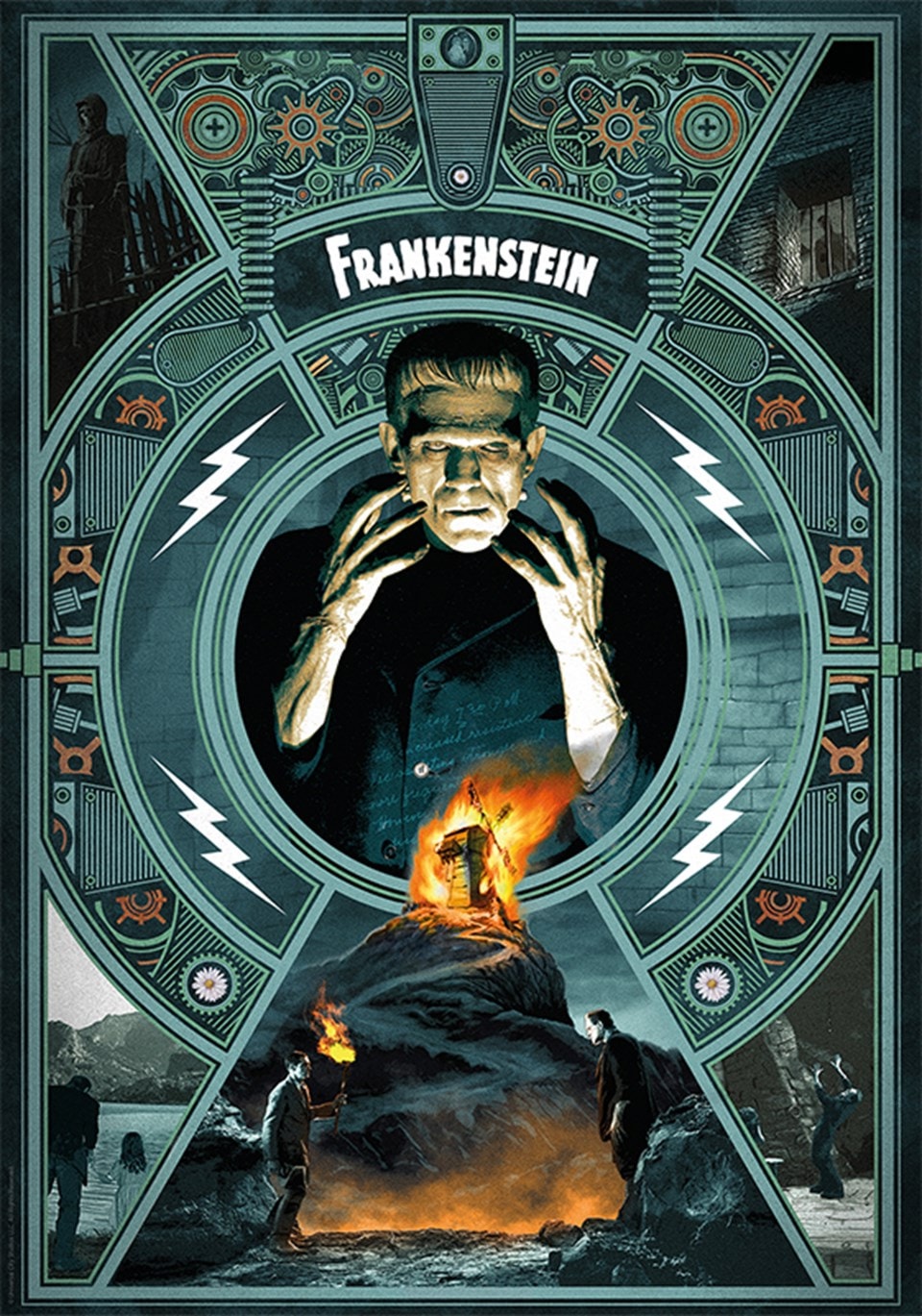 Frankenstein Limited Edition A3 Wall Art Wall Art Free shipping