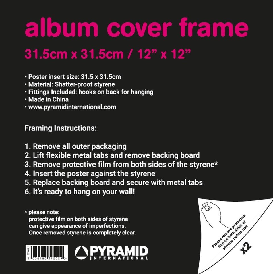 Black hmv LP Album Cover Blank Frame LP Frame Free shipping over £