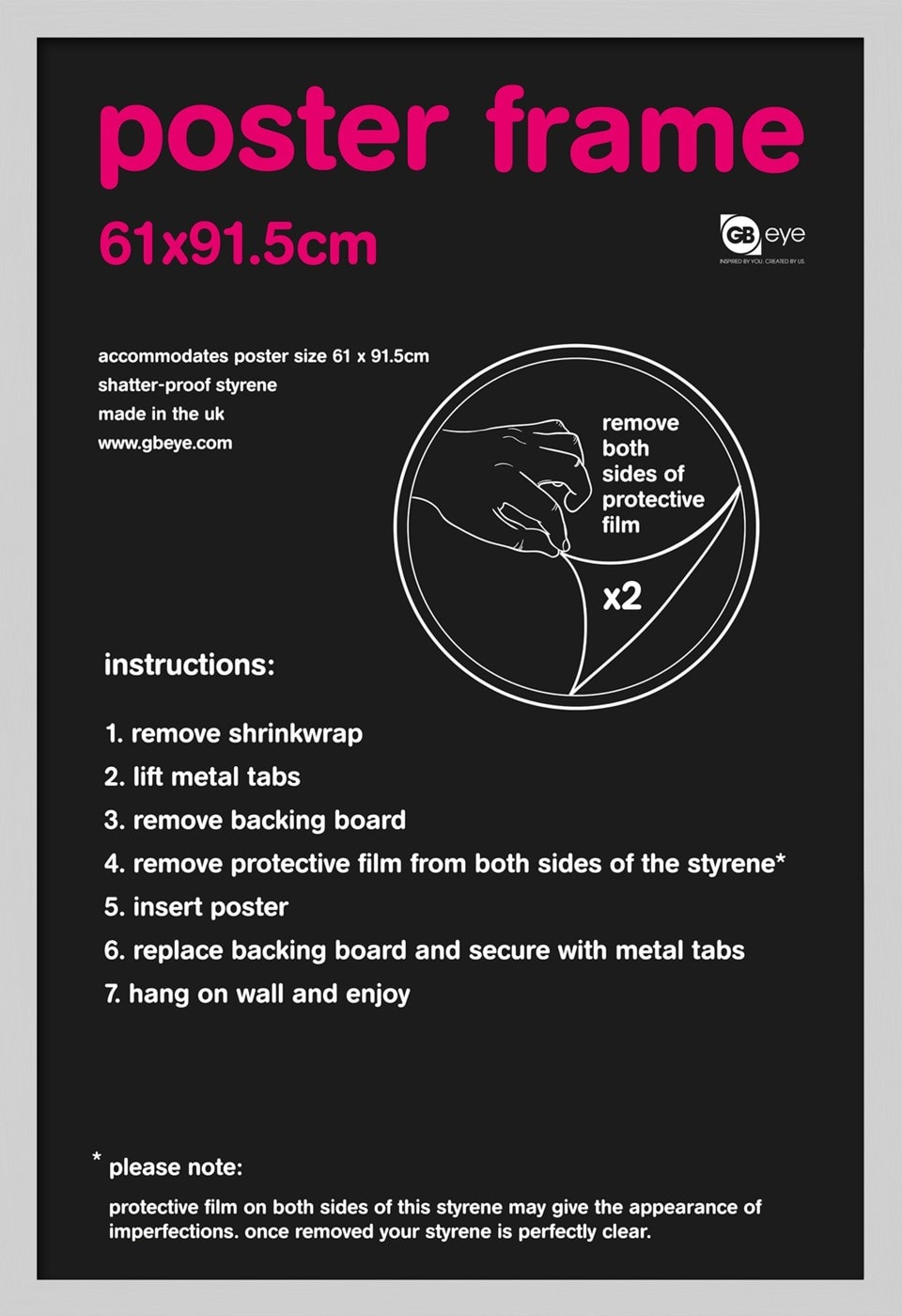 Maxi Poster Frame White 61X91.5cm Poster Frame Free shipping over