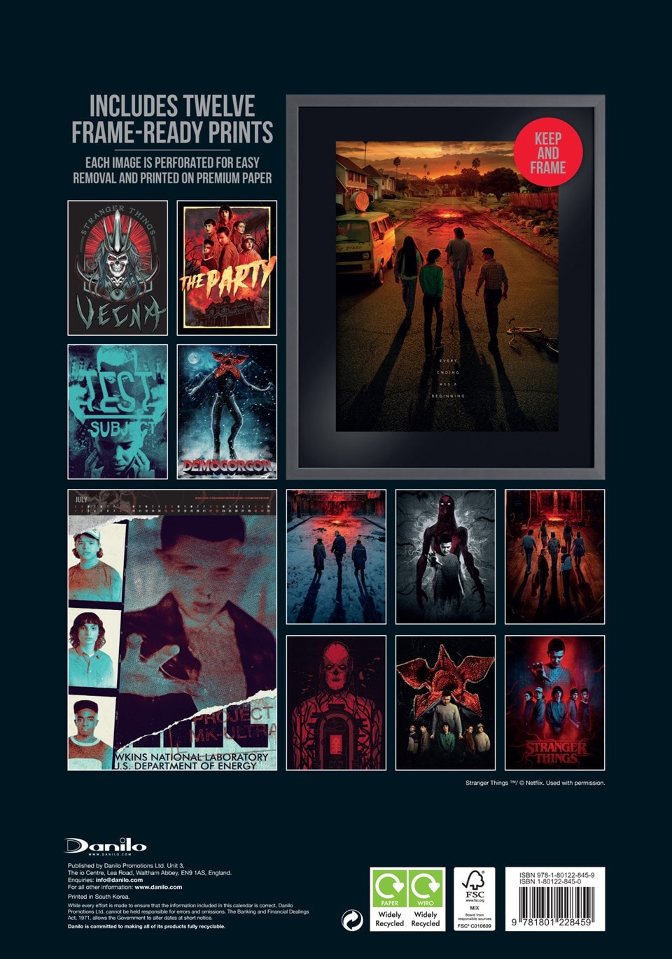 Stranger Things 2023 Deluxe A3 Calendar | Calendars | Free shipping