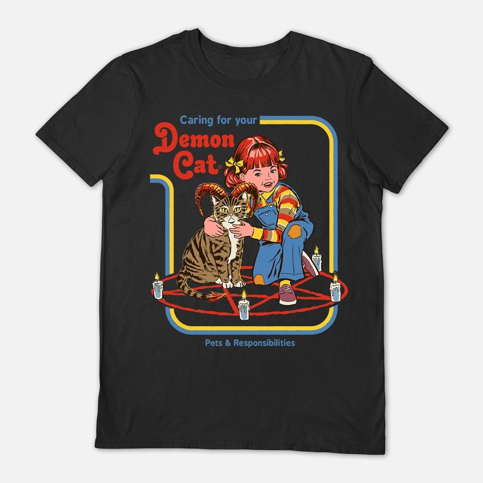 Steven Rhodes Demon Cat Tee TShirt Free shipping over £20 HMV Store