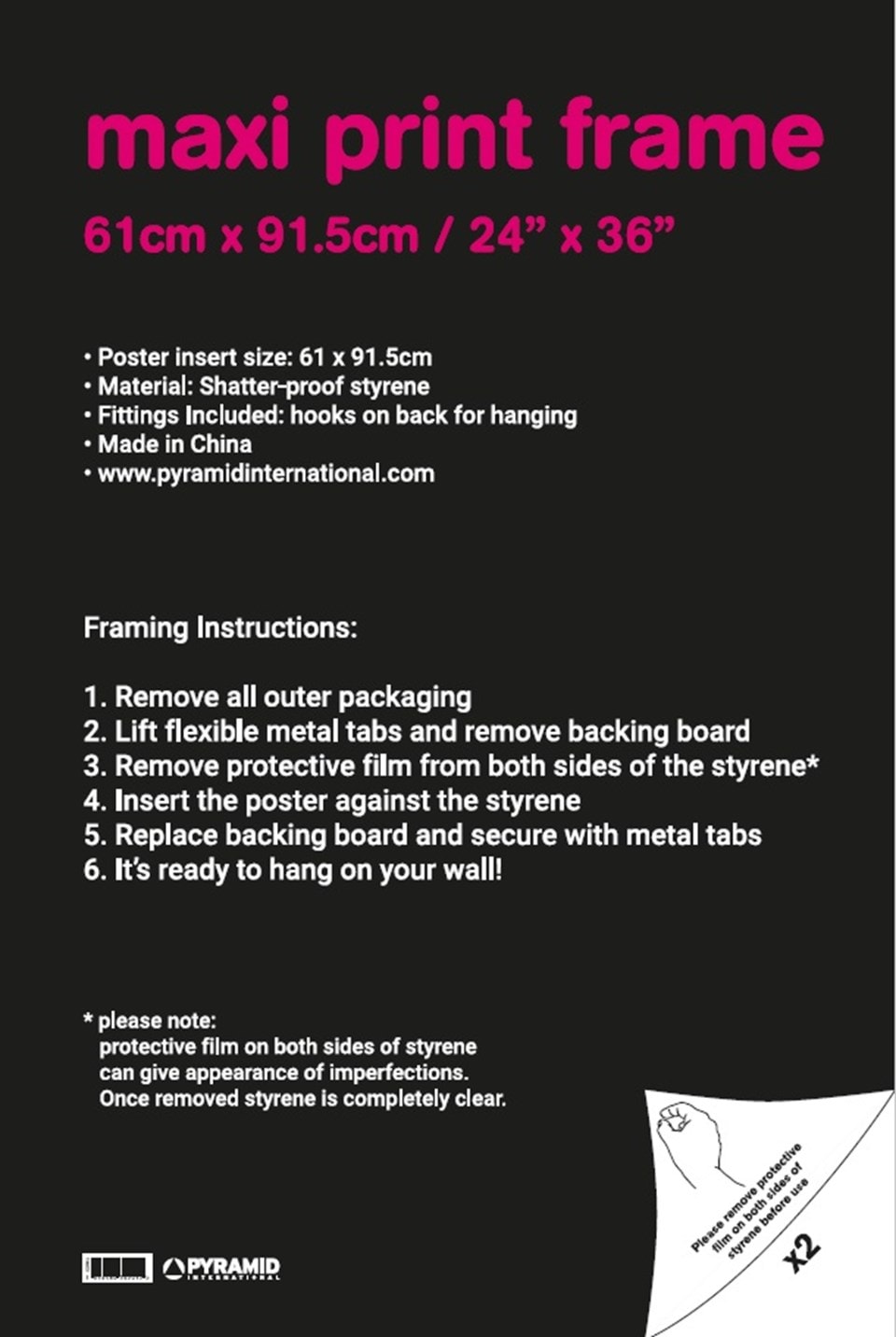 White hmv Maxi Poster Blank Frame Poster Frame Free shipping over £