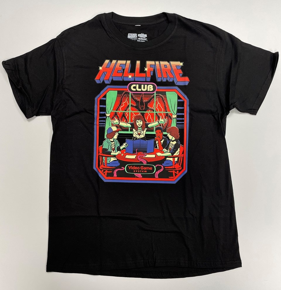 Steven Rhodes Stranger Things Hellfire Club Stranger Things & Steven Rhodes hmv Exclusive Black Tee ...