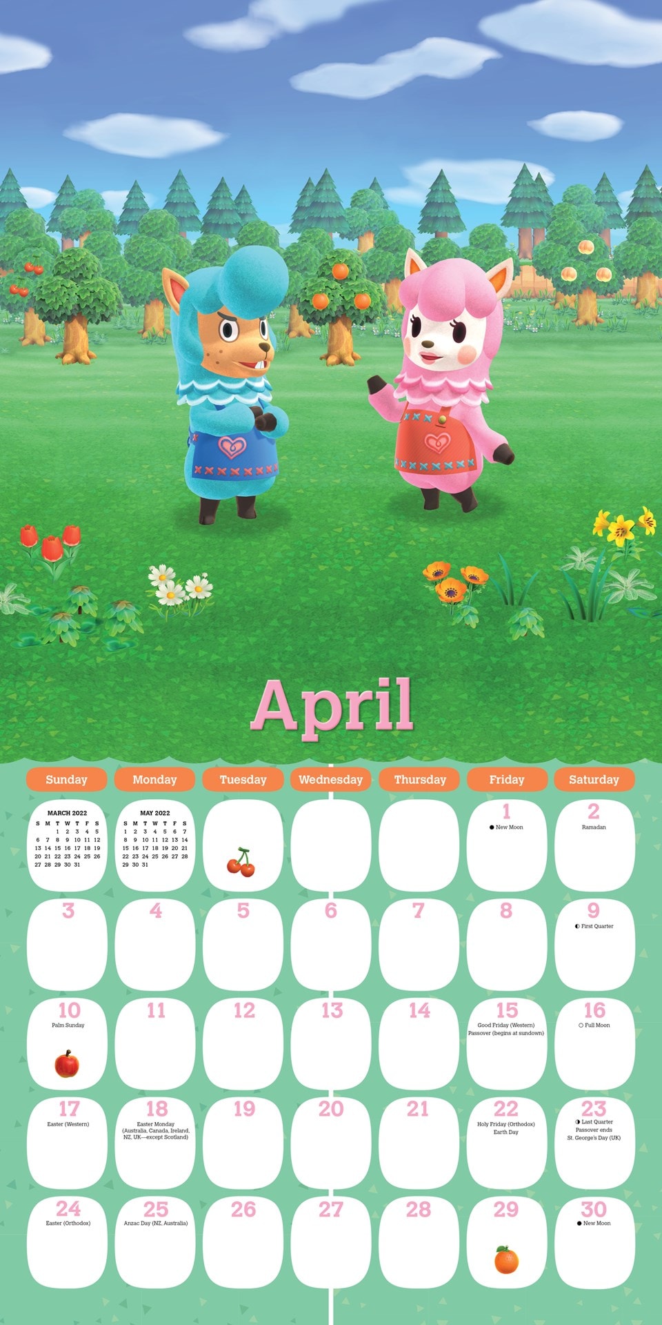 Animal Crossing New Horizons Square 2022 Calendar Calendars Free