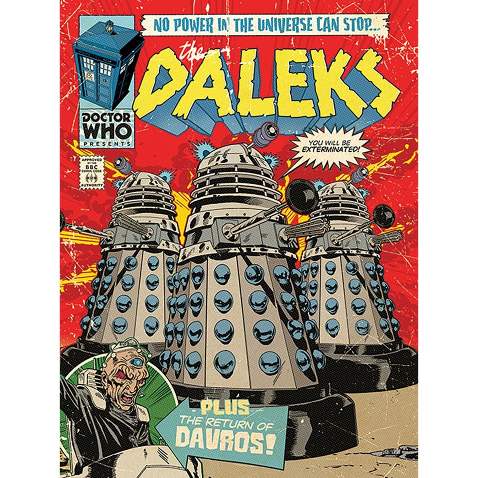 Daleks Comic Doctor Who Canvas Print 60 X 80cm | Canvas | Free Shipping ...